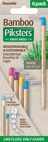 Bamboo Piksters Interdental - Right Angle 6 Pack