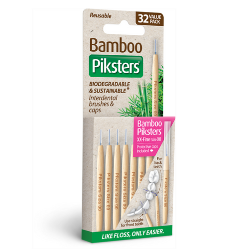 Bamboo Piksters Interdental 32 Pack Sizes 00-5
