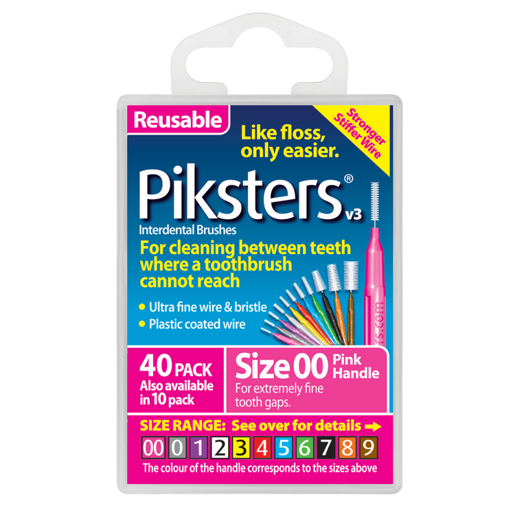 Piksters Interdental 40 Pack, Sizes 00-7