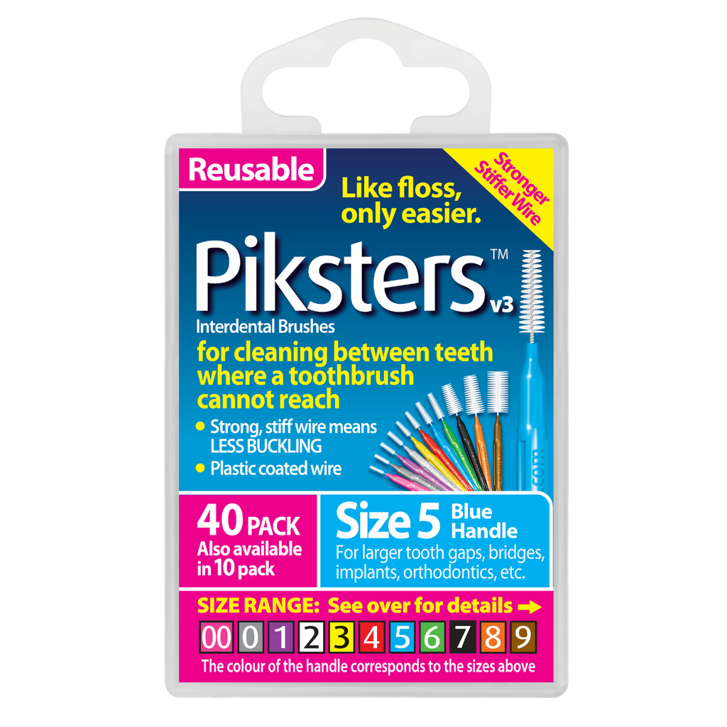 Piksters Interdental 40 Pack, Sizes 00-7