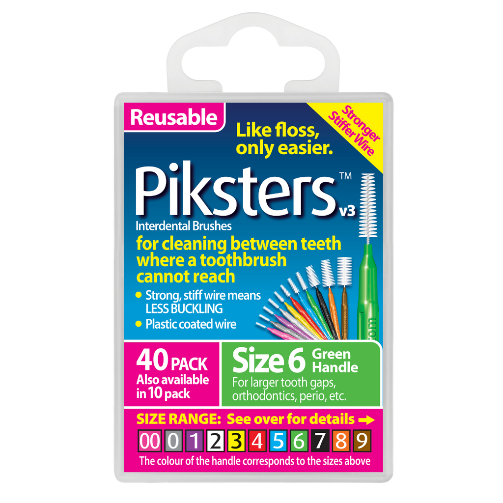 Piksters Interdental 40 Pack, Sizes 00-7