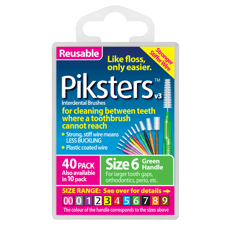 Piksters Interdental 40 Pack, Sizes 00-7