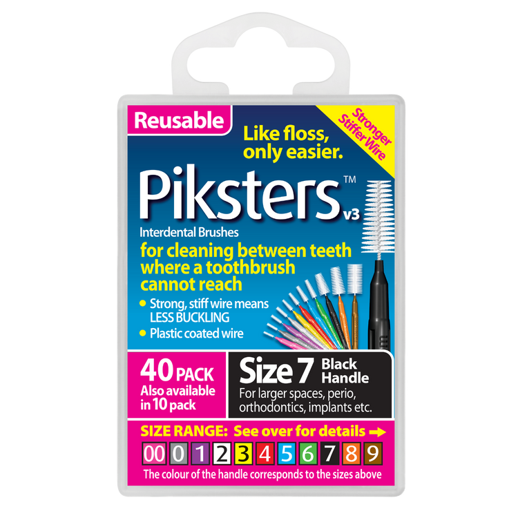 Piksters Interdental 40 Pack, Sizes 00-7