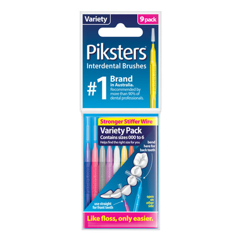 Piksters Interdental Brushes Variety 9 Pack