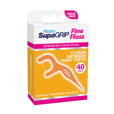 Piksters Supagrip Fine Floss Picks (40 Pack)