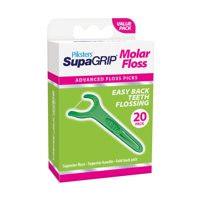 Piksters Supagrip Molar Floss Picks (20 Pack)