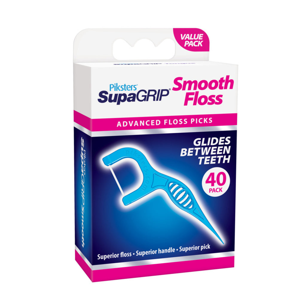 Piksters Supagrip Smooth Floss Picks (40 Pack)