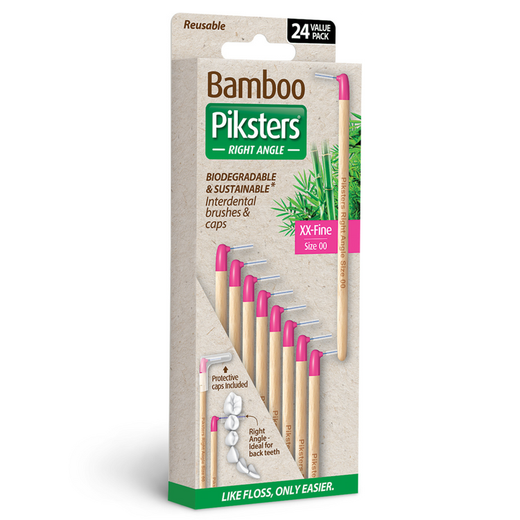 Bamboo Piksters Interdental - Right Angle 24 Pack