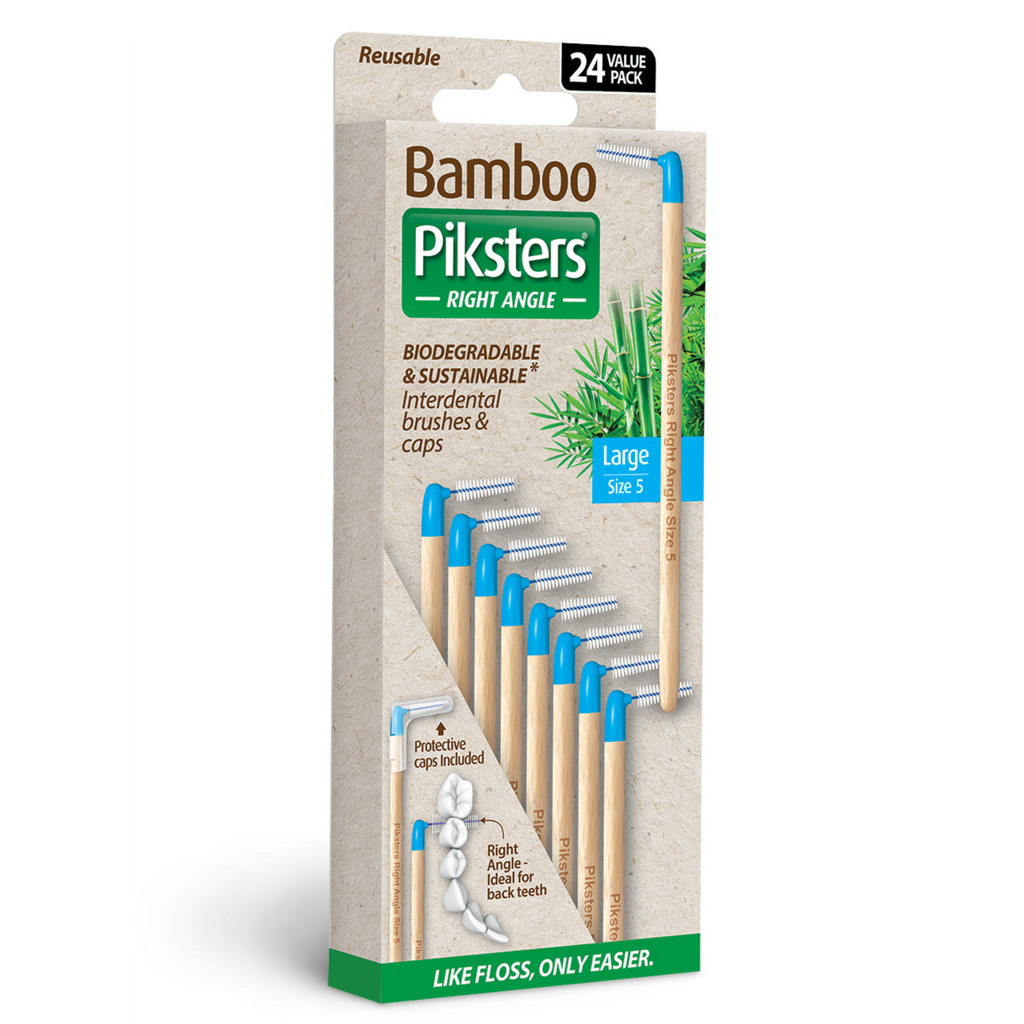 Bamboo Piksters Interdental - Right Angle 24 Pack