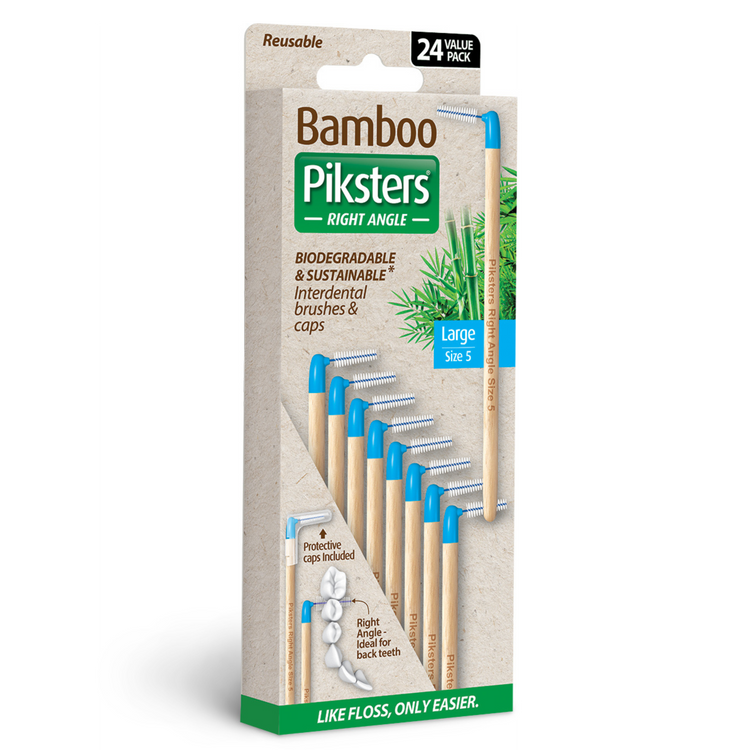 Bamboo Piksters Interdental - Right Angle 24 Pack