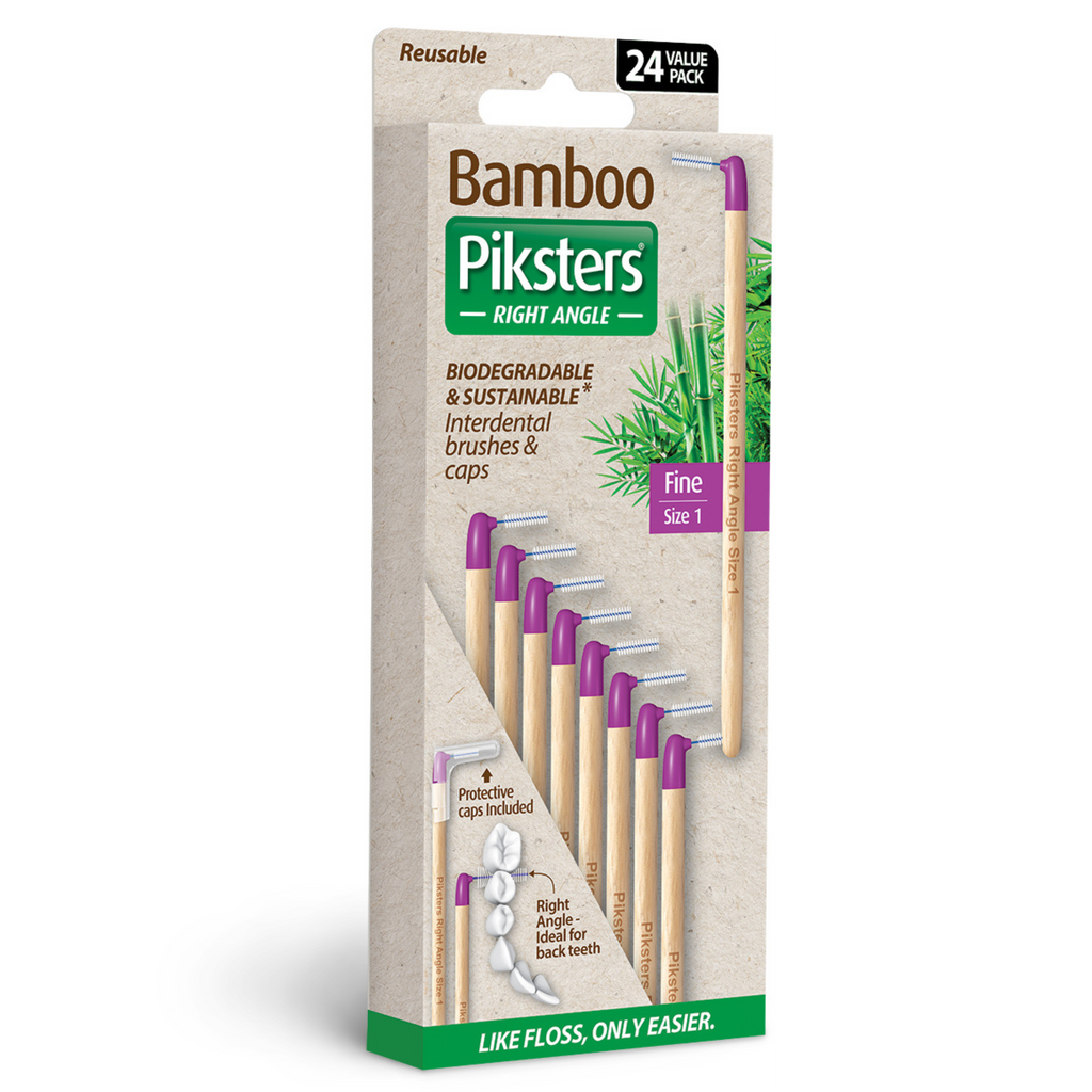 Bamboo Piksters Interdental - Right Angle 24 Pack