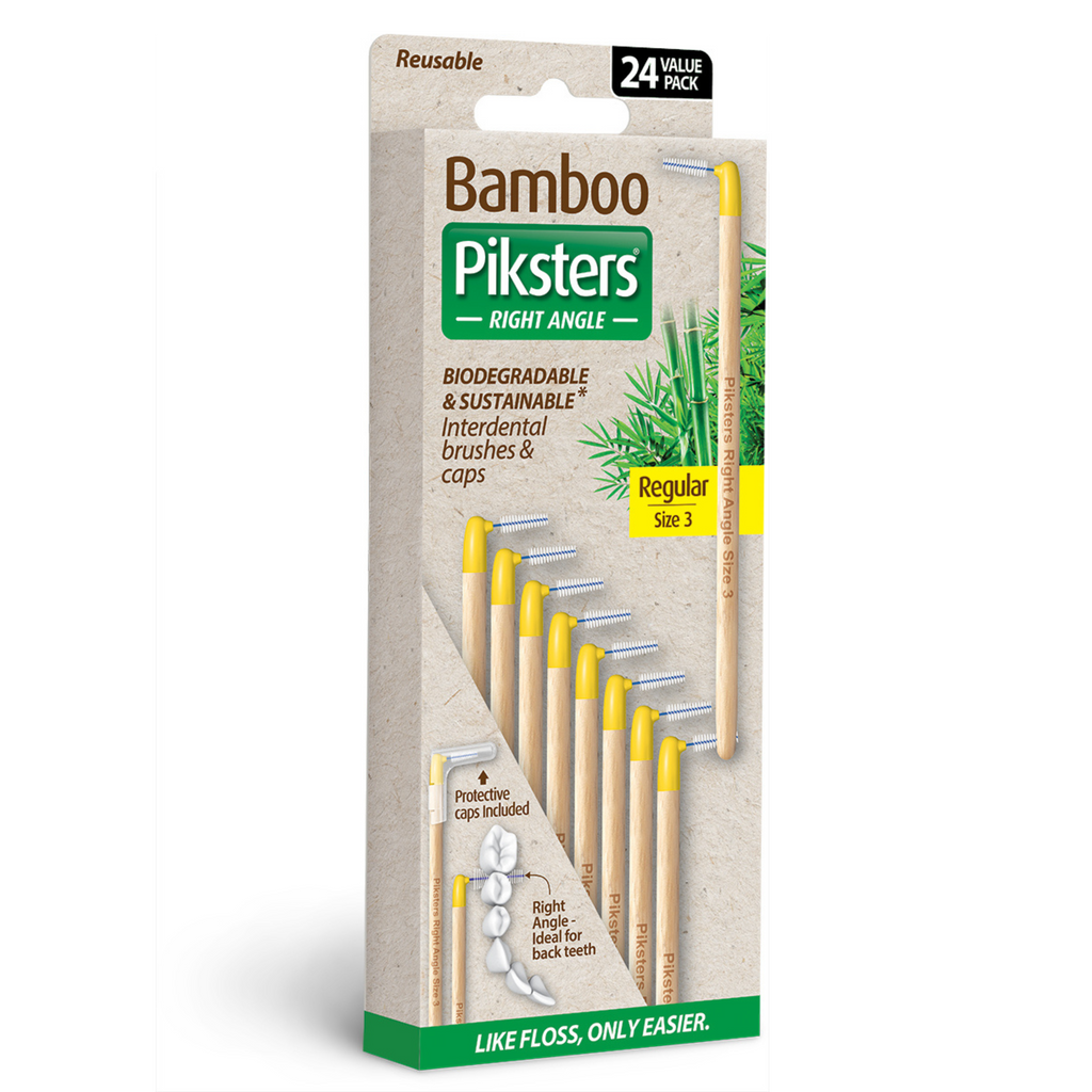 Bamboo Piksters Interdental - Right Angle 24 Pack