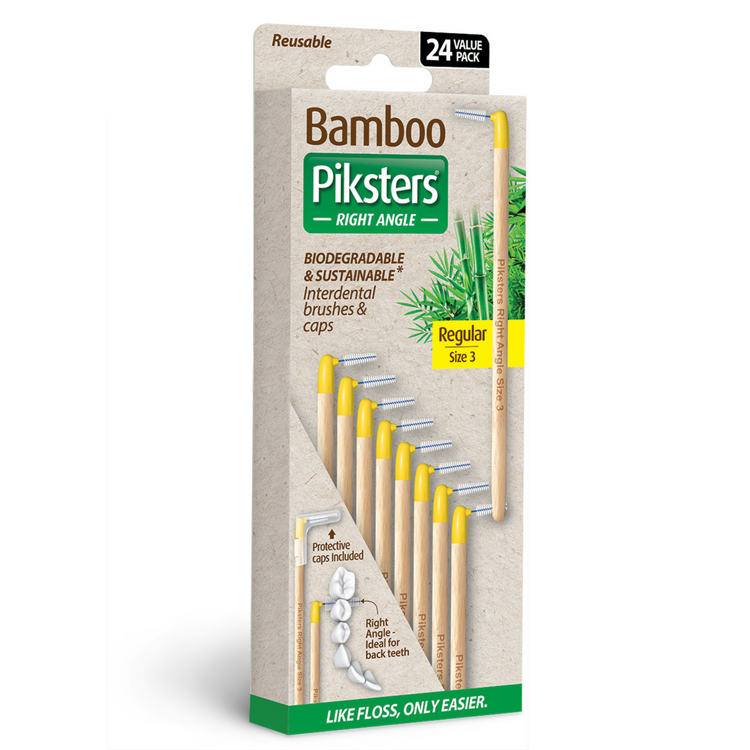 Bamboo Piksters Interdental - Right Angle 24 Pack