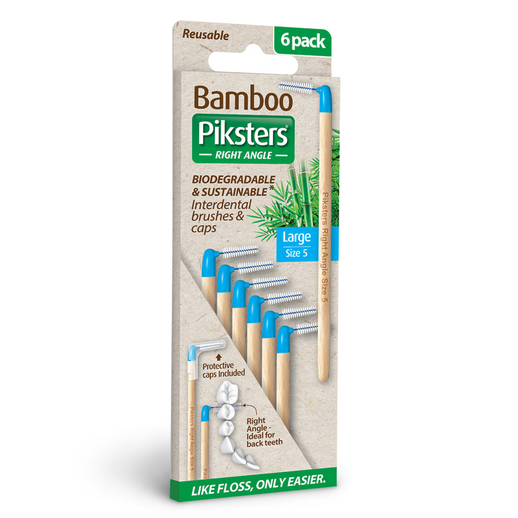 Bamboo Piksters Interdental - Right Angle 6 Pack