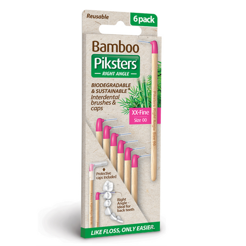 Bamboo Piksters Interdental - Right Angle 6 Pack