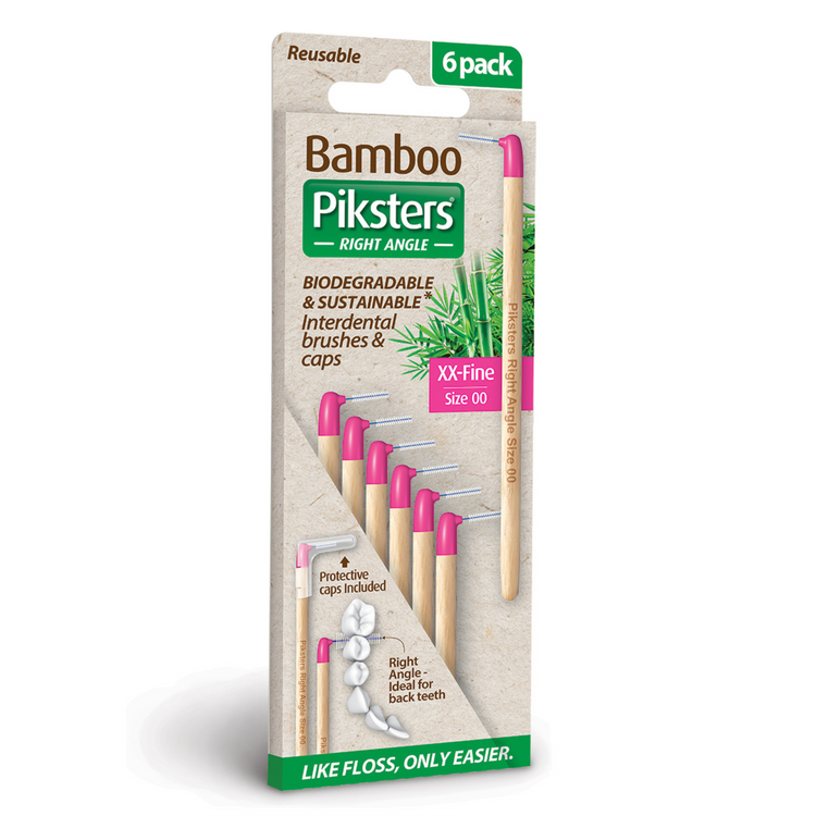 Bamboo Piksters Interdental - Right Angle 6 Pack