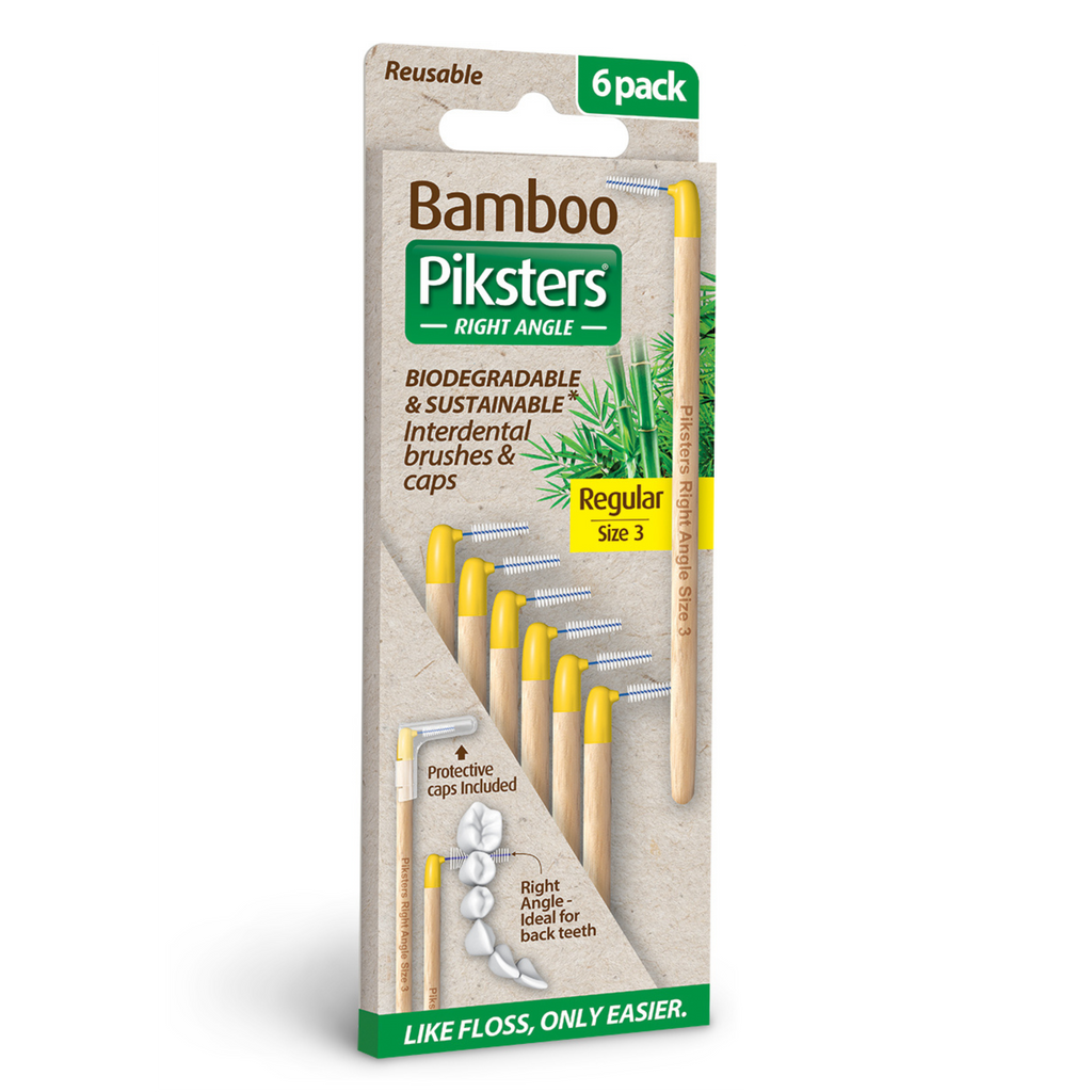 Bamboo Piksters Interdental - Right Angle 6 Pack