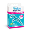 Piksters Supagrip Mint Twin Floss Picks (20 Pack)