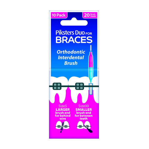 Piksters Duo For Braces Interdental Brush (10 Pack)