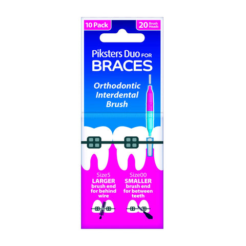 Piksters Duo For Braces Interdental Brush (10 Pack)