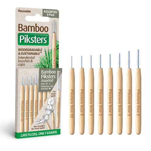 Bamboo Piksters Interdental 8 Pack Sizes 00-6